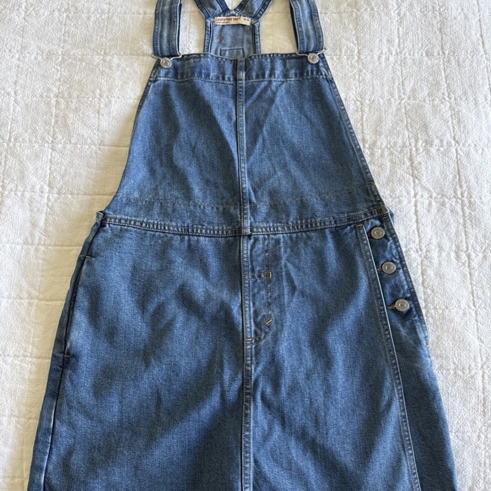 Levi's Blue Denim Mini Overall skort Dress